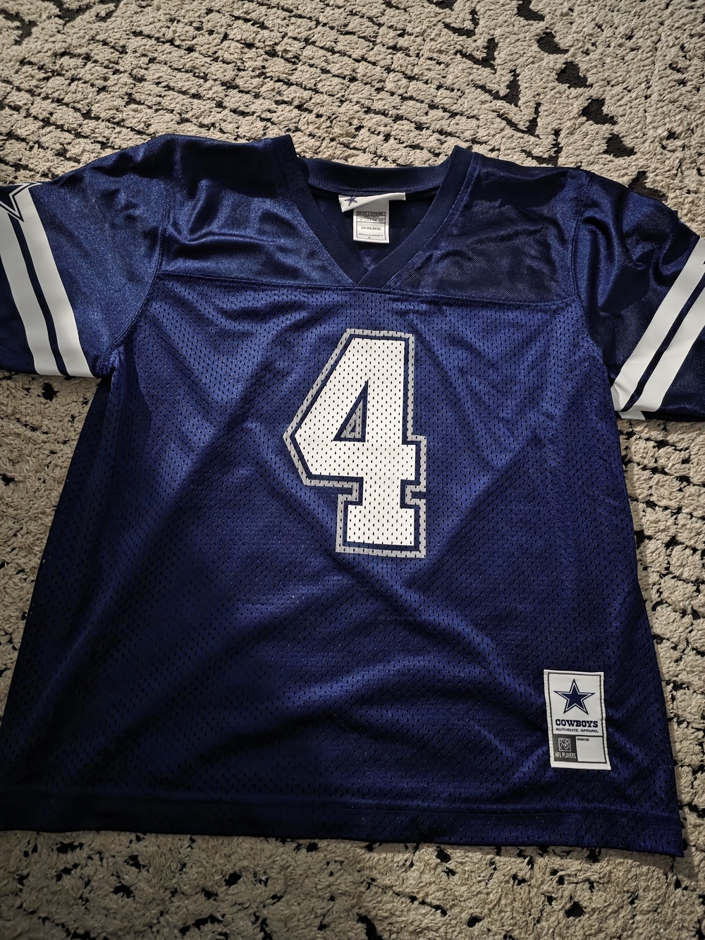 Dallas Cowboys #4 Navy Football Jersey
